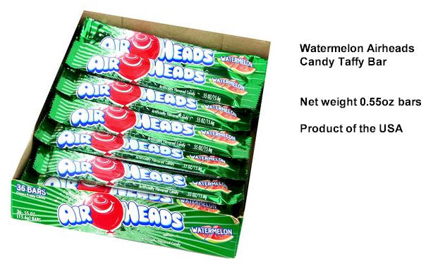 Airheads Watermelon Candy Taffy 36ct
