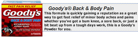 Goody's Back & Body Pain Powders 12-6ct