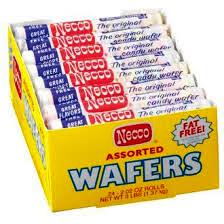 Necco Wafers Assorted - 24 rolls per display box