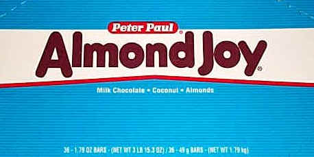 Almond Joy Candy Bar 36ct Box