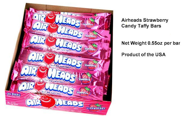Airheads Strawberry Candy Taffy 36ct