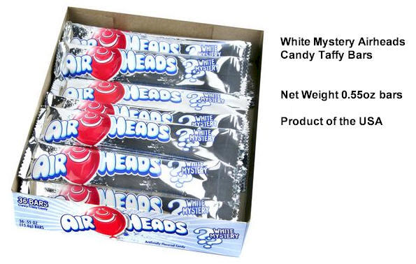 Airheads White Mystery Candy Taffy 36ct