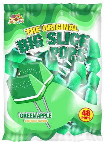 Big Slice Green Apple Pops 48ct