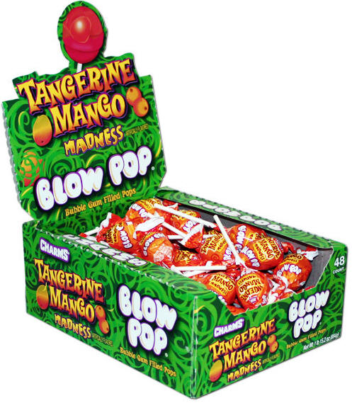 Charms Tangerine Mango Blow Pops 48ct