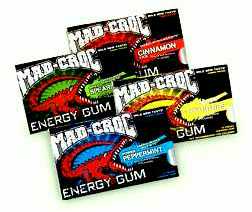 Mad Croc Energy Gums Power Peppermint - Spiked Spearmint - Cinnamon Kick 10 pak display box