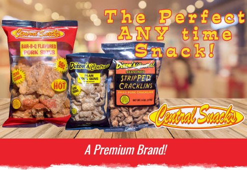 Central Snacks BBQ Pork Skins Rinds