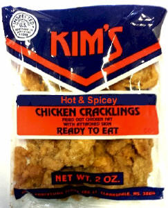 Kim's Hot & Spicy Chicken Cracklin 2oz bags