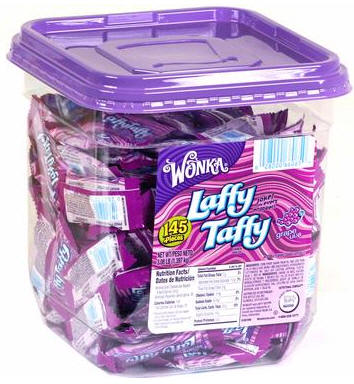 Laffy Taffy Grape Candy Tub Jar 145ct