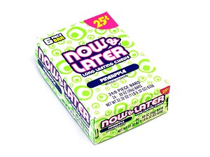 Now and Later Pineapple Candy Taffy box 24ct