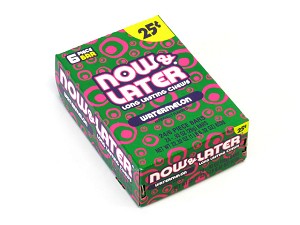 Now and Later Watermelon Candy Taffy box 24ct