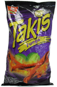 Takis Fuego Hot Chili Pepper & Lemon Flavored Rolled Corn Tortilla  2oz bag